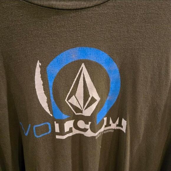 Vtg Y2k VOLCOM STONE Stencil Diamond Logo Graphic Skate Longsleeve T Shirt XL - Picture 2 of 3